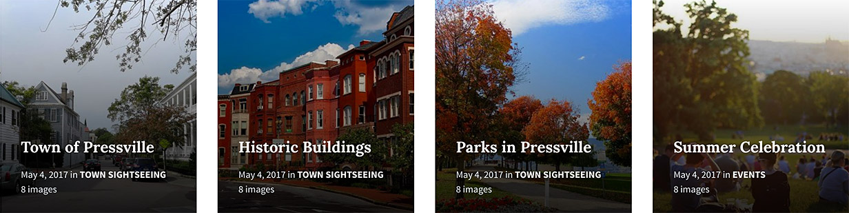 Galleries - Show stunning photo galleries of your town’s most important assets, points of interest and architecture.